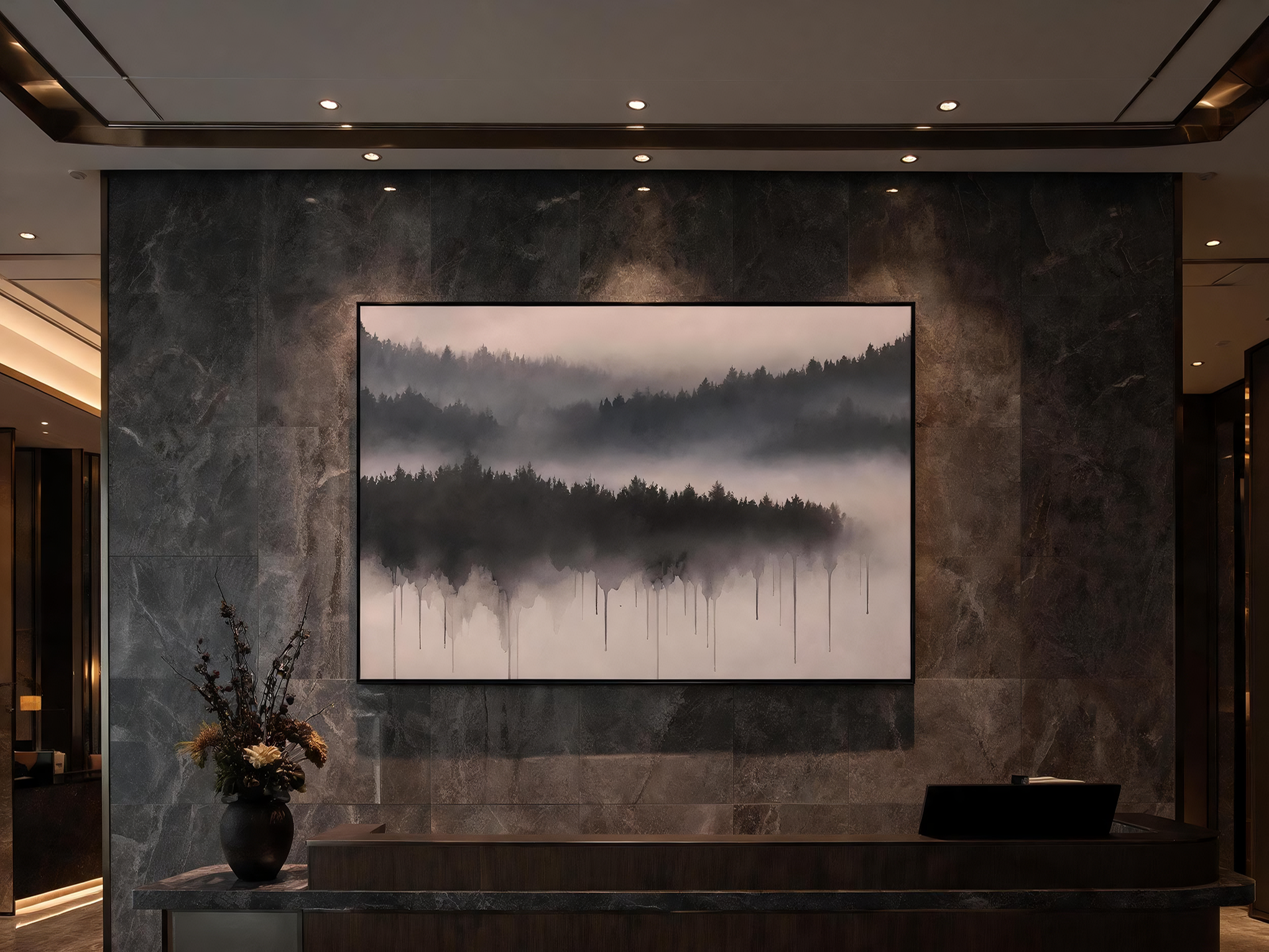 Office & Exhibition Hall | Carved Art Elevates Business Space