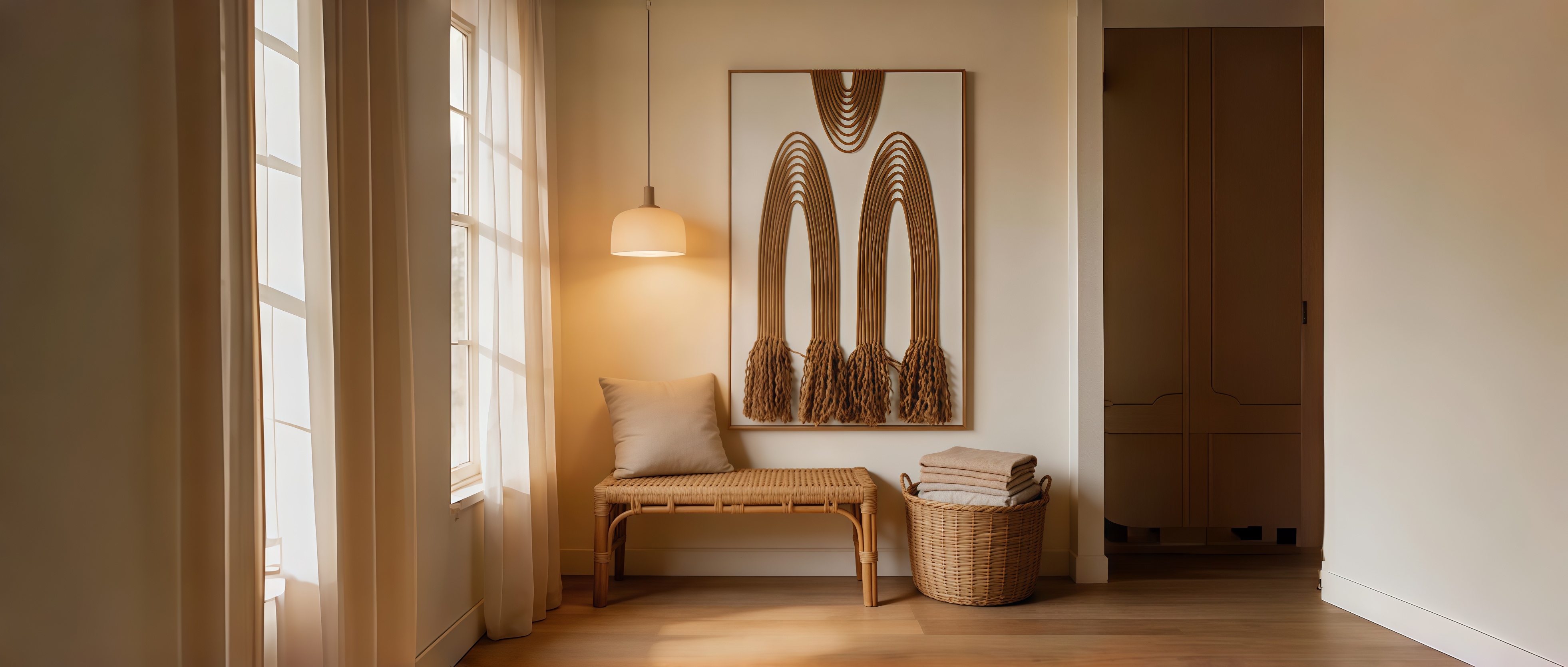 Handwoven Jute Arch Wall Art — Natural Fiber Tassel Decor That Brings Calm to Modern Interiors Article Summary