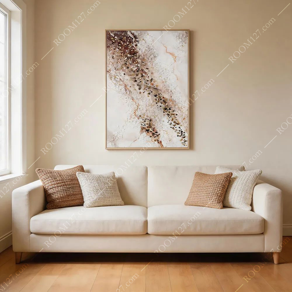 Modern light luxury abstract rock color crystal diamond multi-functional three-dimensional living room & study decorative painting