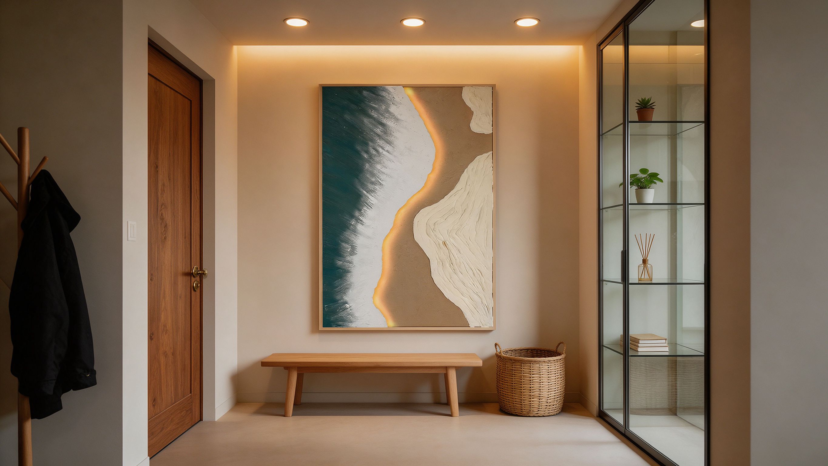 Abstract Landscape Wall Art: The Glowing Curve That Brings Nature Indoors